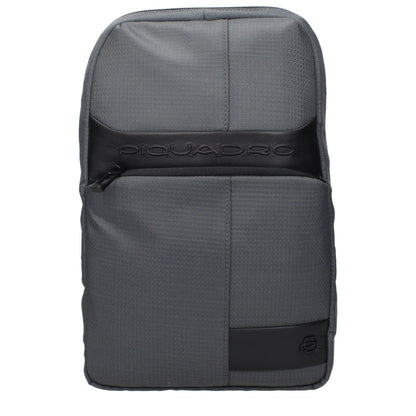 Crossbody Handbag by Piquadro for unisex in fabric gray features a transformative sophistication silhouette, showcasing a secure , ample , and versatile crossbody-strap & adjustable-strap for a transformative sophistication look.