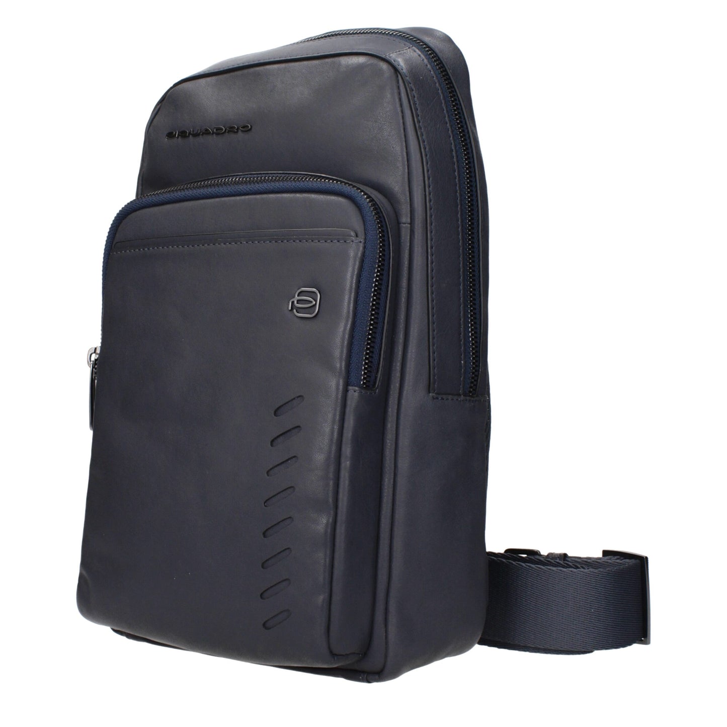 Crossbody Handbag by Piquadro for unisex in leather blue features a transformative elegance silhouette, showcasing a secure , organized , and versatile crossbody-strap & adjustable-strap for a transformative elegance look.
