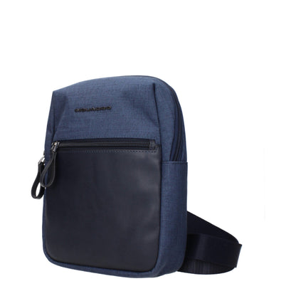 Crossbody Handbag by Piquadro for unisex in fabric blue features an versatile silhouette, showcasing a secure and versatile with versatile crossbody-strap & adjustable-strap for a versatile finish.