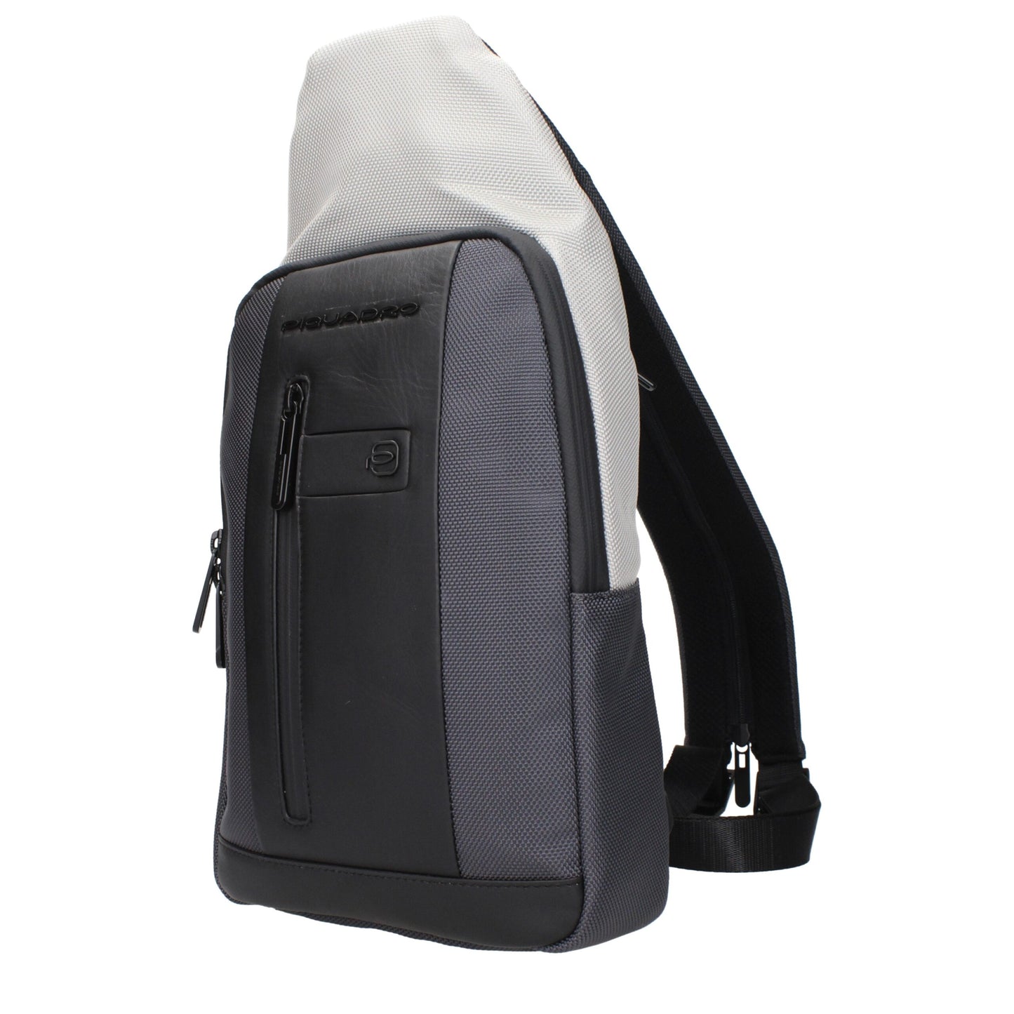 Backpack by Piquadro for men in fabric gray features a stately Fabric Backpack design, showcasing a secure , ample , and versatile backpack-strap & adjustable-strap for a stately finish.