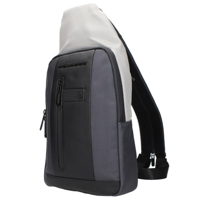 Backpack by Piquadro for men in fabric gray features a stately Fabric Backpack design, showcasing a secure , ample , and versatile backpack-strap & adjustable-strap for a stately finish.