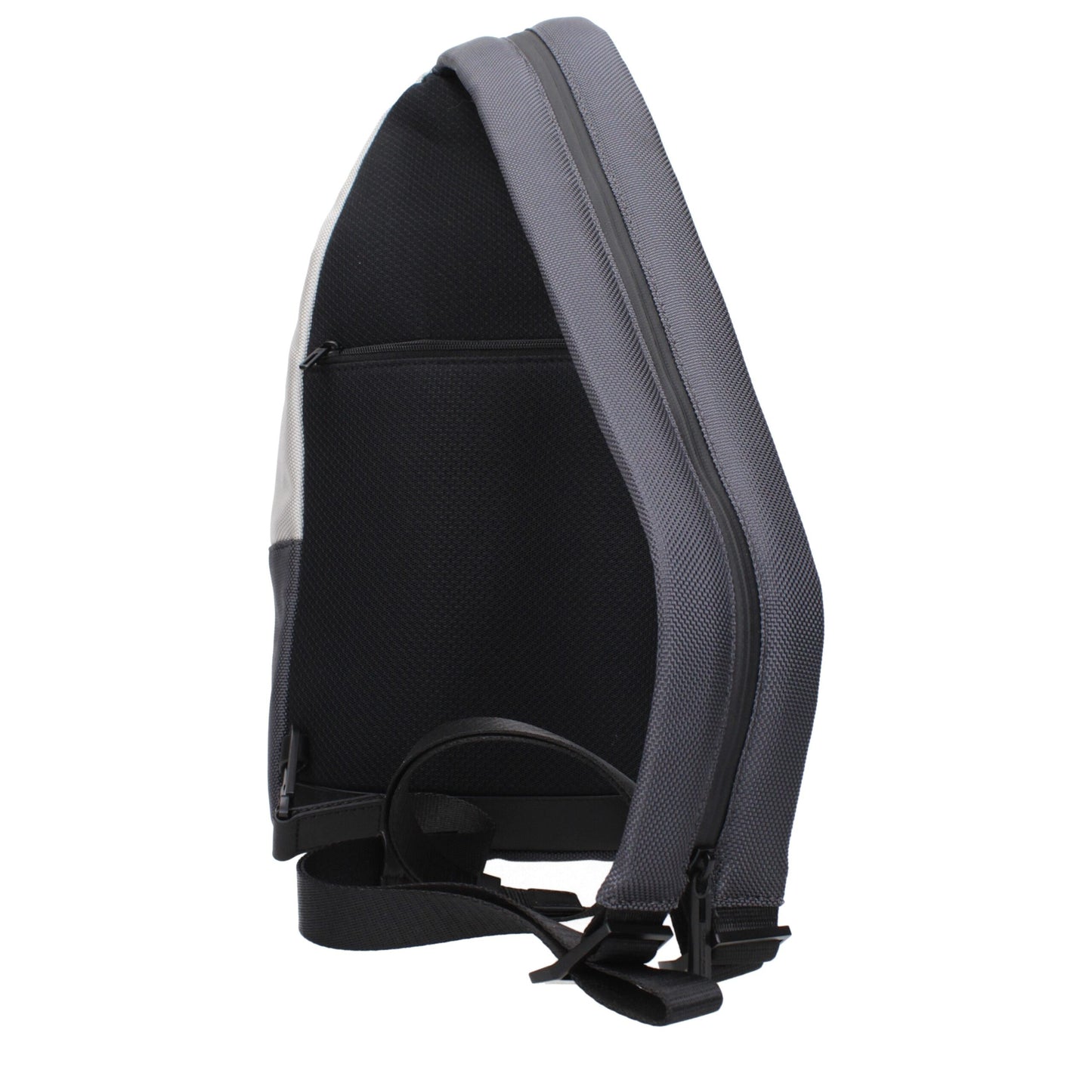 Backpack by Piquadro for men in fabric gray presents a stately Fabric Backpack design, showcasing a secure with ample and versatile backpack-strap & adjustable-strap for a stately finish.
