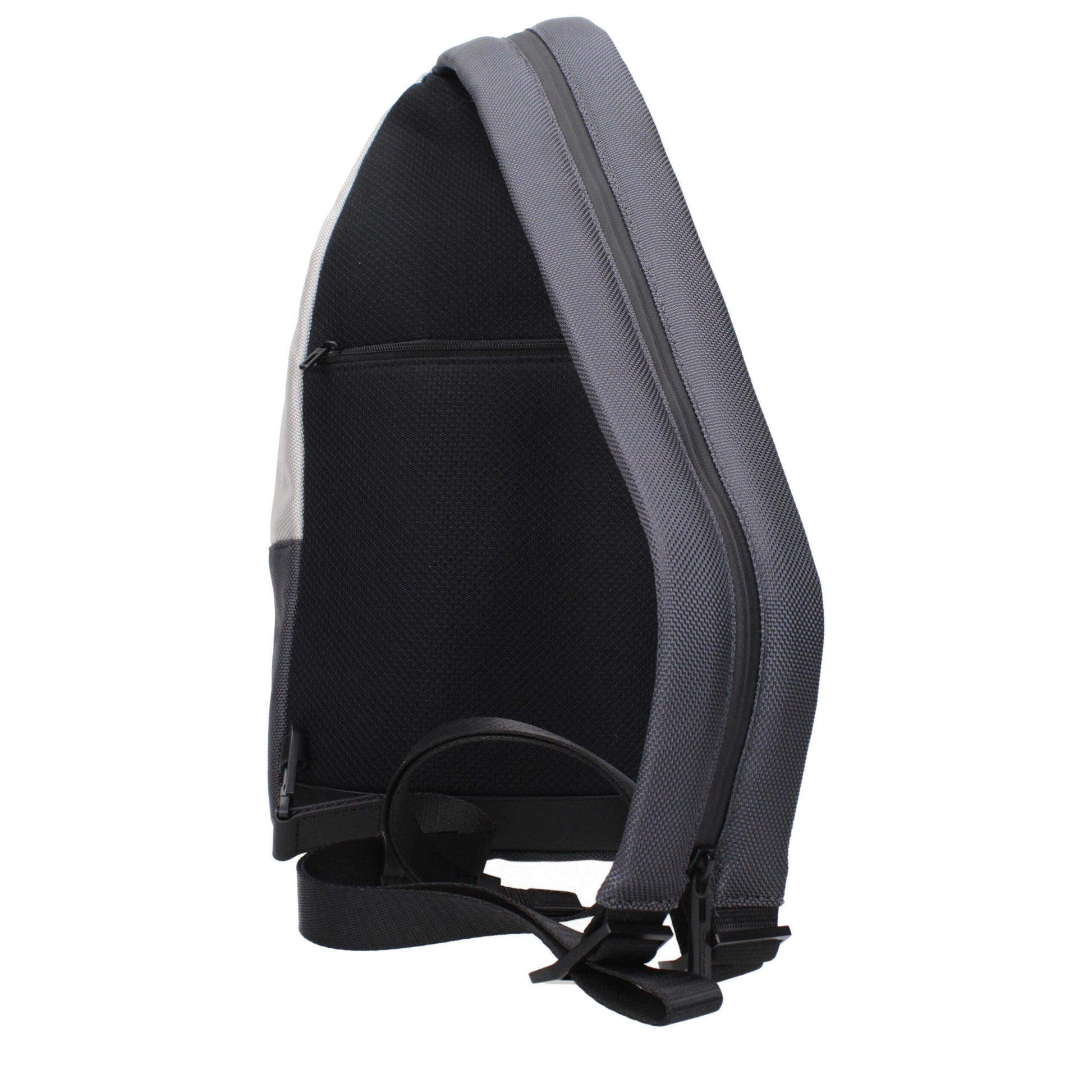 Backpack by Piquadro for men in fabric gray presents a stately Fabric Backpack design, showcasing a secure with ample and versatile backpack-strap & adjustable-strap for a stately finish.