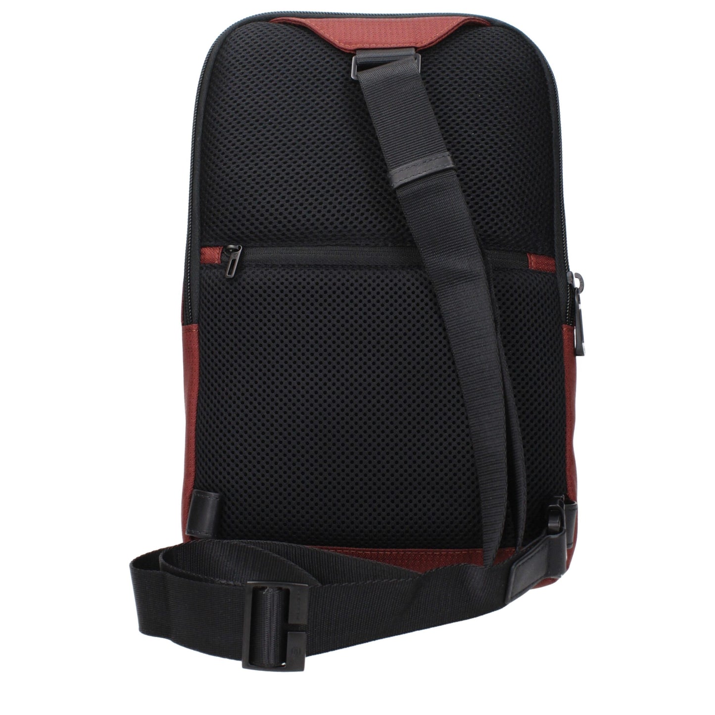 Crossbody Handbag by Piquadro for unisex in fabric red features a multifaceted silhouette, showcasing a secure and multifaceted with versatile crossbody-strap & adjustable-strap for multifaceted style.