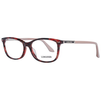 Eyeglasses Frames by Longines for women in and red showcases an refined full-frame frame design featuring a sophisticated red coloured frame for an refined and refined aesthetic.