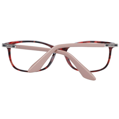 Eyeglasses Frames by Longines for women in red features a refined silhouette, showcasing a refined red coloured frame and full-frame frame design for a sophisticated, premium look.