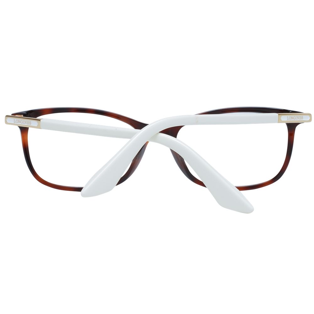 Eyeglasses Frames by Longines for women in brown features an refined silhouette, showcasing the refined brown coloured frame and sophisticated full-frame frame design.