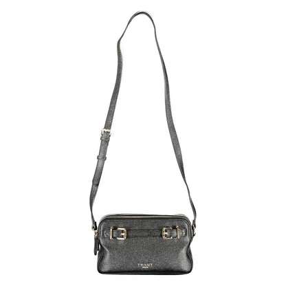 Camera Handbag by Twinset for women in polyethylene & polyurethane black & signature presents a ornamental silhouette, showcasing a secure zipper, ample built-in-compartments & cardholder, and versatile shoulder-strap & adjustable-strap for a ornamental finish.