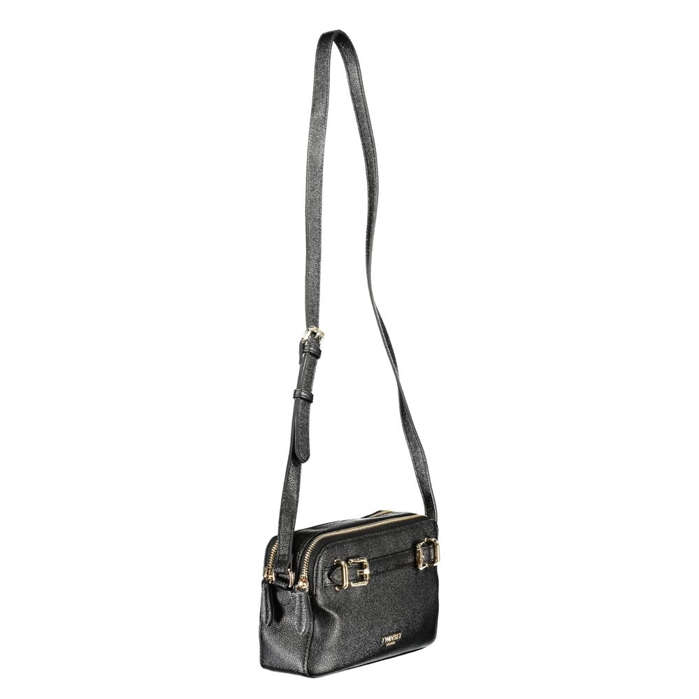 Camera Handbag by Twinset for women in polyethylene & polyurethane black & signature features a refined silhouette, showcasing a secure zipper, organized built-in-compartments & cardholder, and versatile shoulder-strap & adjustable-strap for a refined finish.