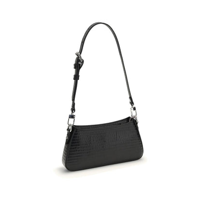 Compact Shoulder Bag by Vivienne Westwood for women in bos taurus calf leather black & silver features a effortless chic silhouette with a secure snap & button, ample , and versatile shoulder-strap & adjustable-strap for a effortless chic finish.
