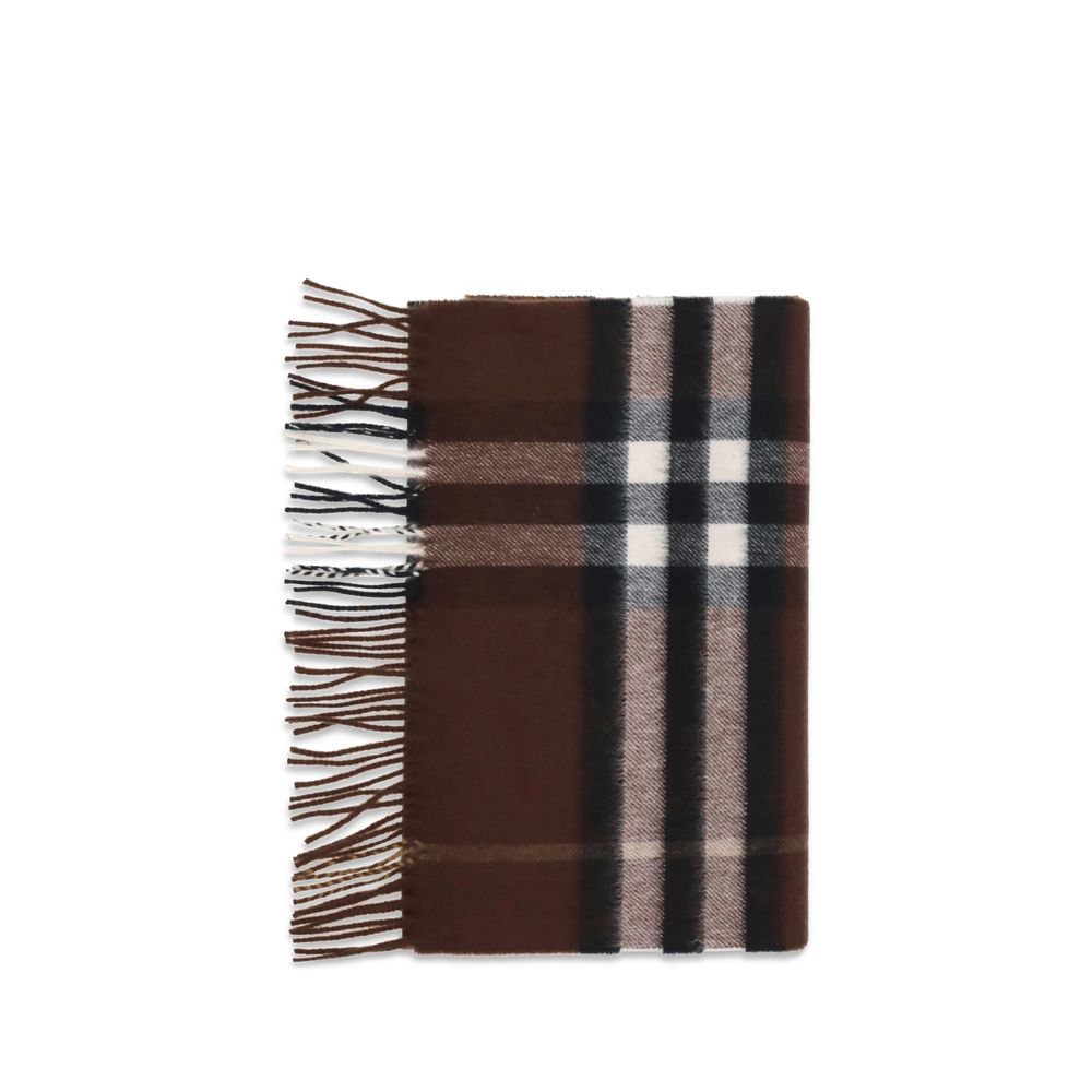 Scarf by Burberry for women in cashmere & capra leather brown & patterned features a timeless silhouette, artfully capturing the essence of the timeless Cashmere & Capra Leather Shawl Scarf design for a sophisticated look.