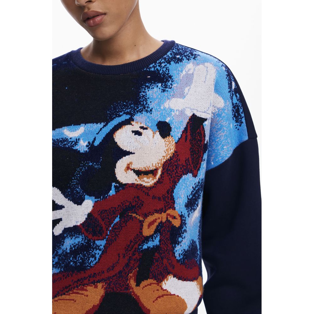Sweatshirt by Desigual for women in polyamide polyester viscose & cotton blue, jacquard & print features an magnificent silhouette, showcasing a sophisticated and detail for a truly magnificent finish.