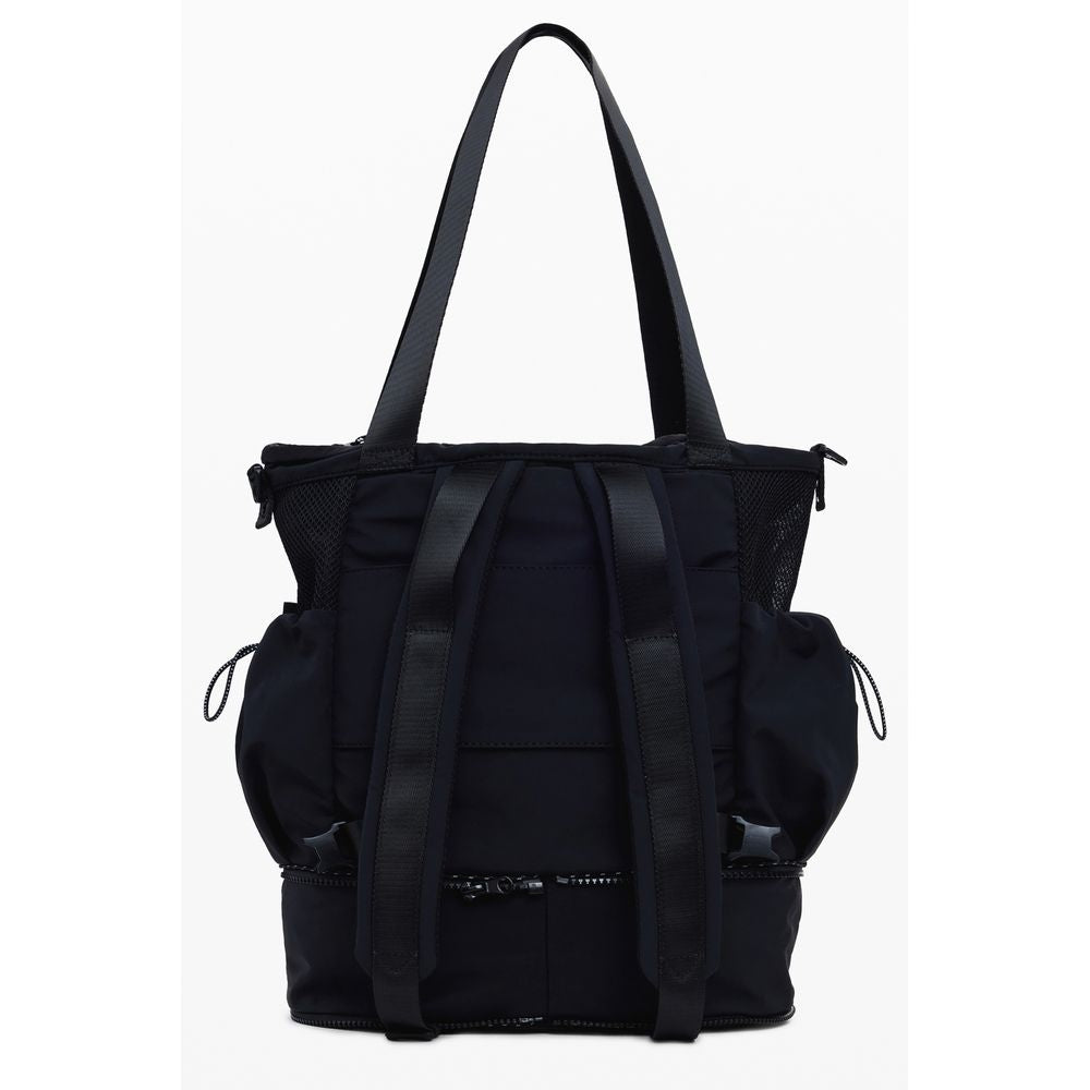 Shoulder Backpack Handbag by Desigual for women in polyester black presents a ornamental silhouette, showcasing a secure , ample , and versatile shoulder-strap, backpack-strap & adjustable-strap for a ornamental finish.