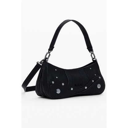 Small Crossbody Handbag by Desigual for women in faux leather black features a exquisite silhouette, showcasing a secure zipper and exquisite with versatile crossbody-strap & handle for a exquisite finish.