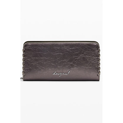Cardholder Wallet by Desigual for women in faux leather bronze features a streamlined silhouette, showcasing the streamlined Faux Leather Cardholder Wallet design with sophisticated card-organization for a premium look.