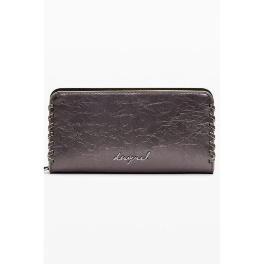 Cardholder Wallet by Desigual for women in faux leather bronze features a streamlined silhouette, showcasing the streamlined Faux Leather Cardholder Wallet design with sophisticated card-organization for a premium look.