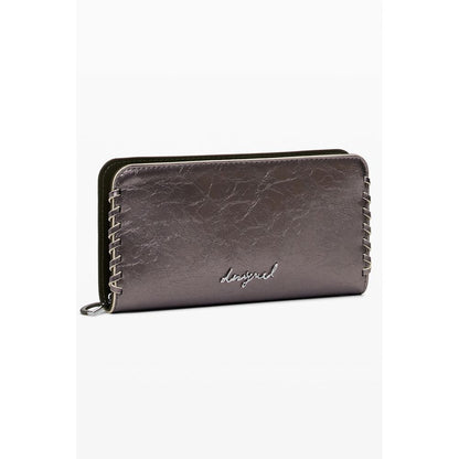 Cardholder Wallet by Desigual for women in faux leather bronze showcases a refined silhouette, artfully capturing the essence of the refined Faux Leather Cardholder Wallet design with functional card-organization.