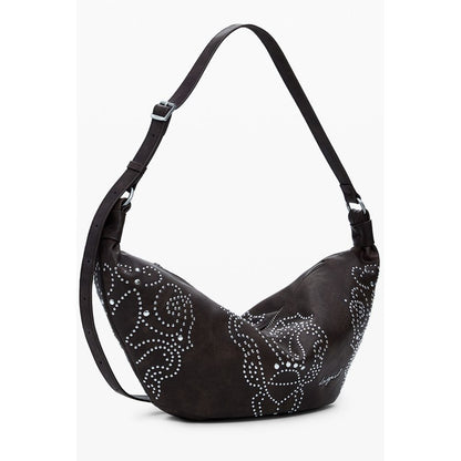 Medium Handbag by Desigual for women in faux leather brown features a refined silhouette, showcasing a secure zipper, organized , and versatile adjustable-strap & handle for a refined finish.