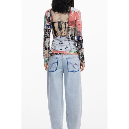 Sweater by Desigual for women in polyamide viscose pink & patterned showcases an masterful silhouette, artfully detailed with a masterful turtle neckline and for a sophisticated, premium finish.