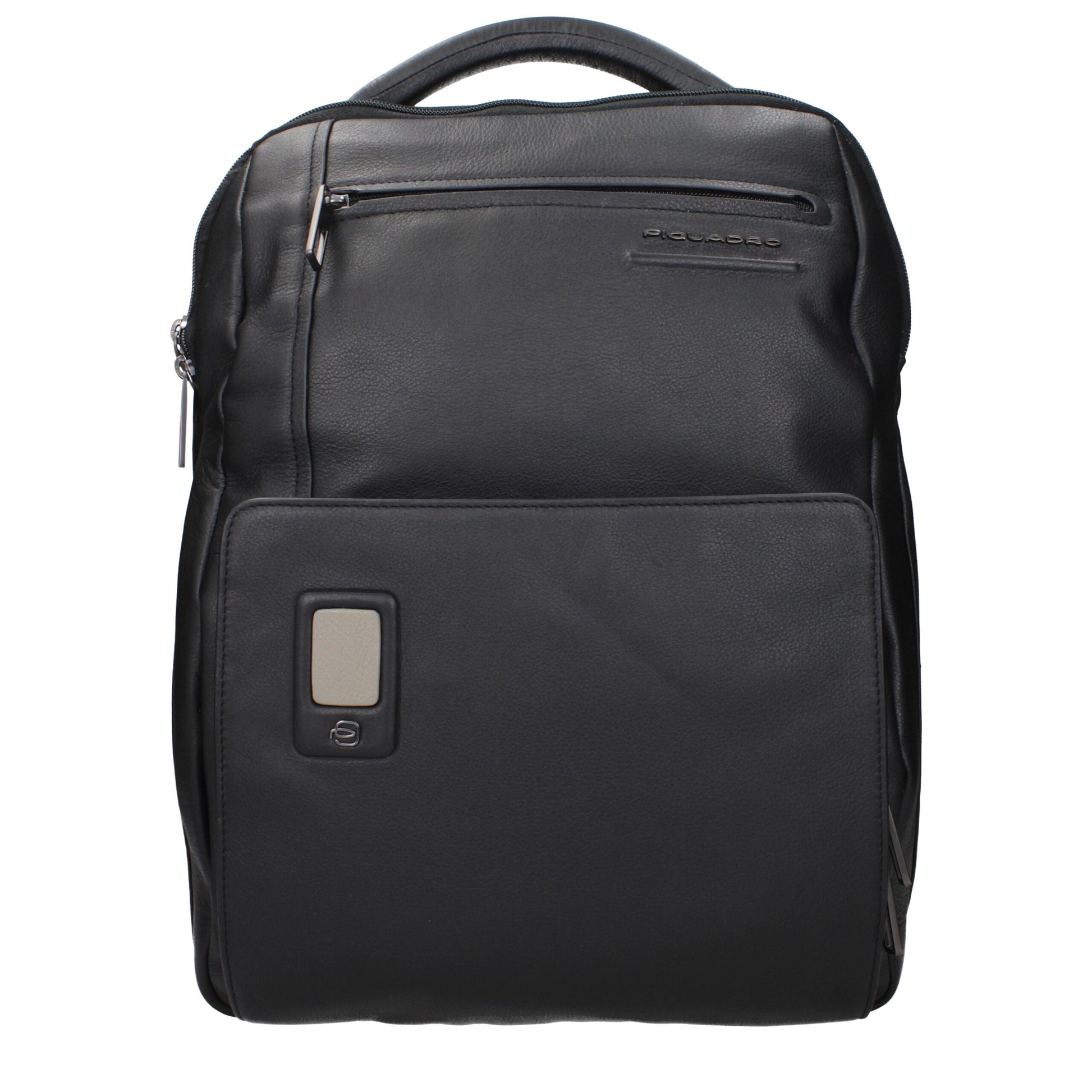Backpack by Piquadro for men in leather black showcases a stately Leather Backpack design, featuring a secure with stately and versatile backpack-strap & adjustable-strap.