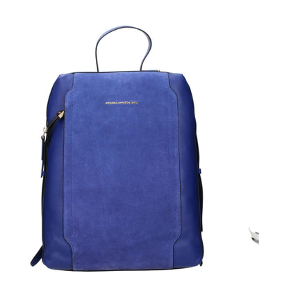 Backpack by Piquadro for women in leather blue features a architectural Leather Backpack design with a secure , ample , and versatile backpack-strap & adjustable-strap for a architectural finish.