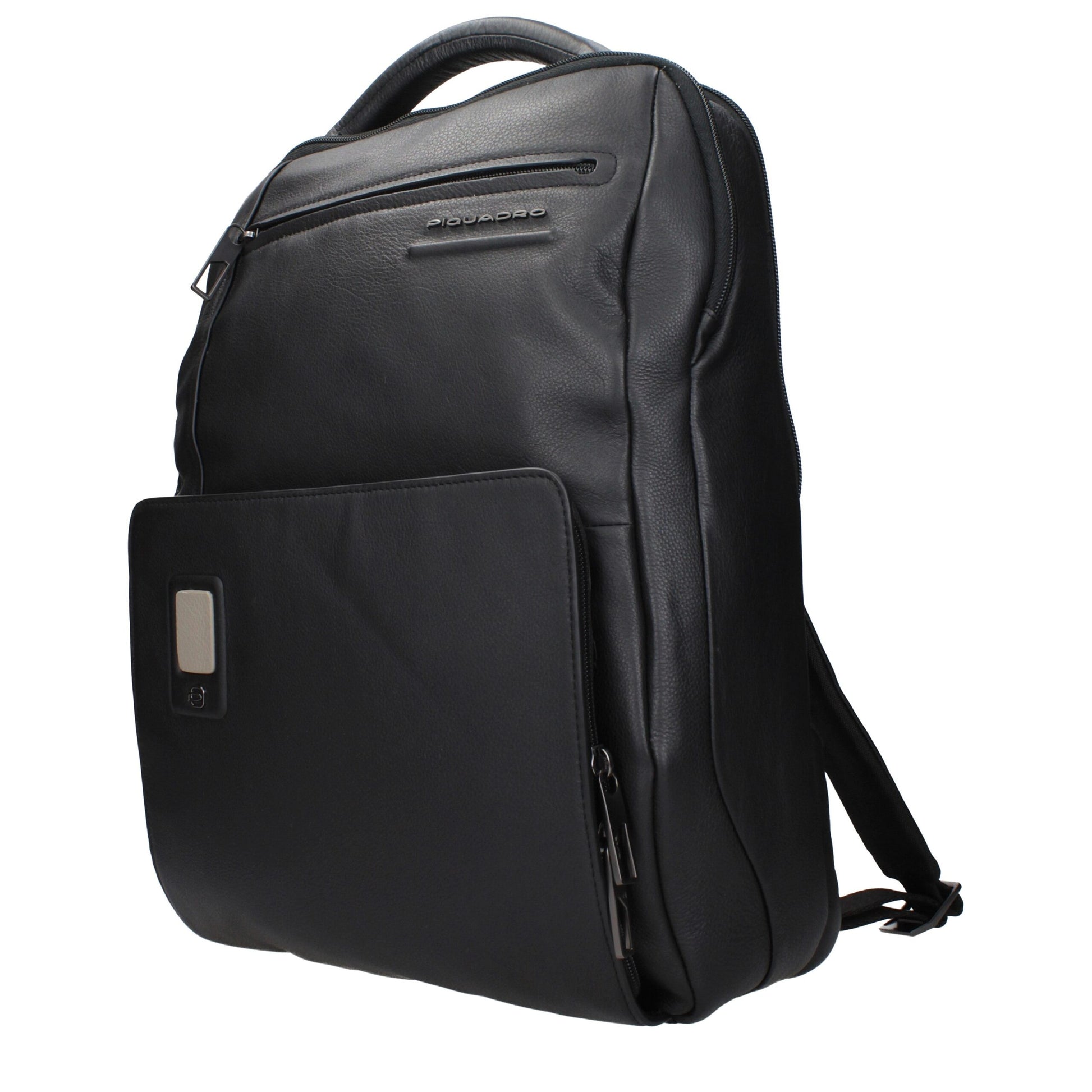 Backpack by Piquadro for men in leather black features a architectural Leather Backpack design with a secure , ample , and versatile backpack-strap & adjustable-strap for a architectural finish.