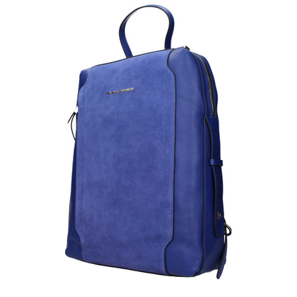 Backpack by Piquadro for women in leather blue features a stately Leather Backpack design, showcasing a secure , ample , and versatile backpack-strap & adjustable-strap for a stately finish.