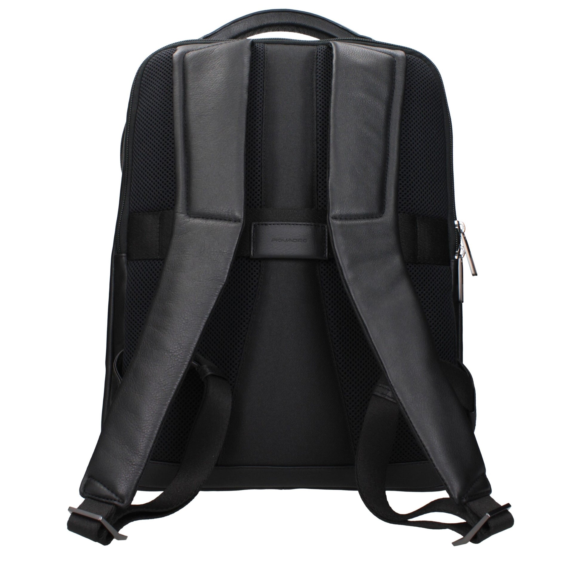 Backpack by Piquadro for men in leather black presents a stately Leather Backpack design, showcasing a secure with ample and versatile backpack-strap & adjustable-strap for a stately finish.
