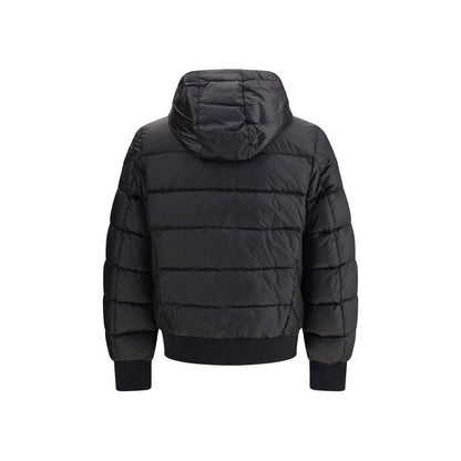 Hooded Puffer Jacket by Parajumpers for men in polyamide & duck down black & yellow features an on trend silhouette, showcasing refined pockets, hooded & insulated and a sophisticated hooded neckline for a truly on trend finish.