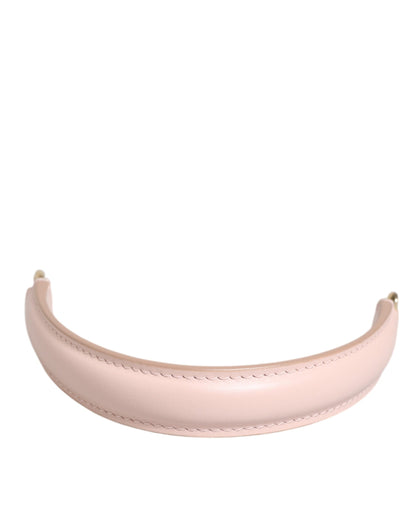 Shoulder Strap by Dolce & Gabbana for women in leather & metal gold & pink features a chic design, presenting a refined view of the Leather Metal Shoulder Strap with a chic finish.