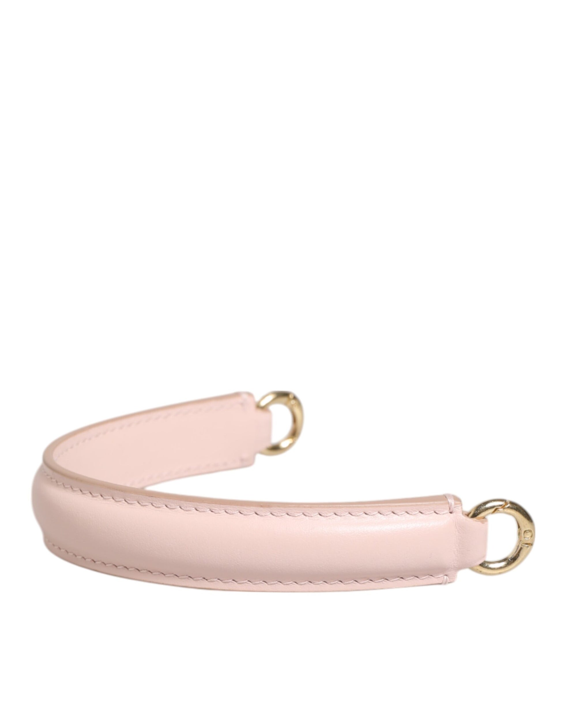 Shoulder Strap by Dolce & Gabbana for women in leather & metal gold & pink features an stylish design, beautifully completing the signature look of the Leather Metal Shoulder Strap.