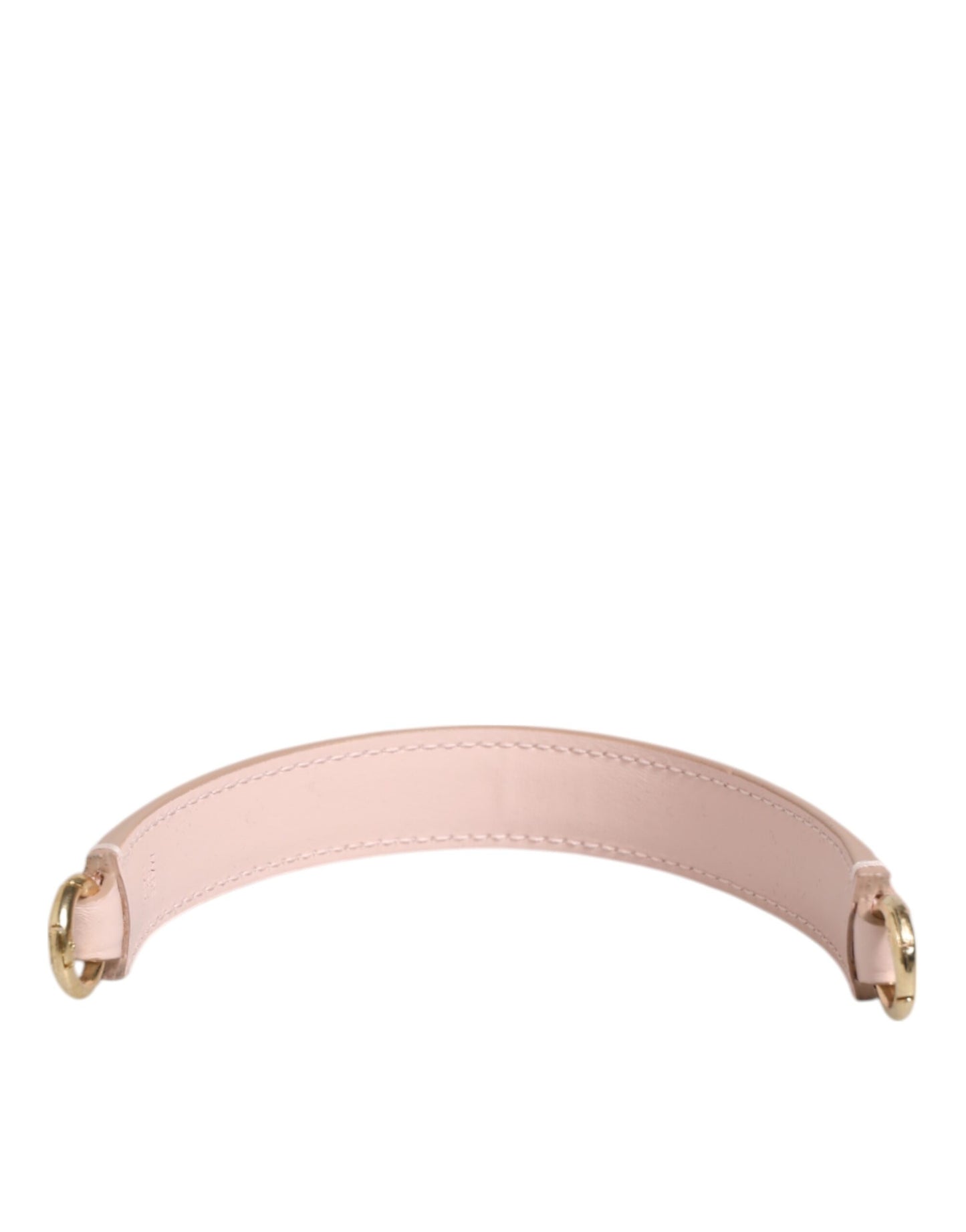Shoulder Strap by Dolce & Gabbana for women in leather & metal gold & pink features a contemporary design, highlighting the distinctive style of the Leather Metal Shoulder Strap with a contemporary finish.