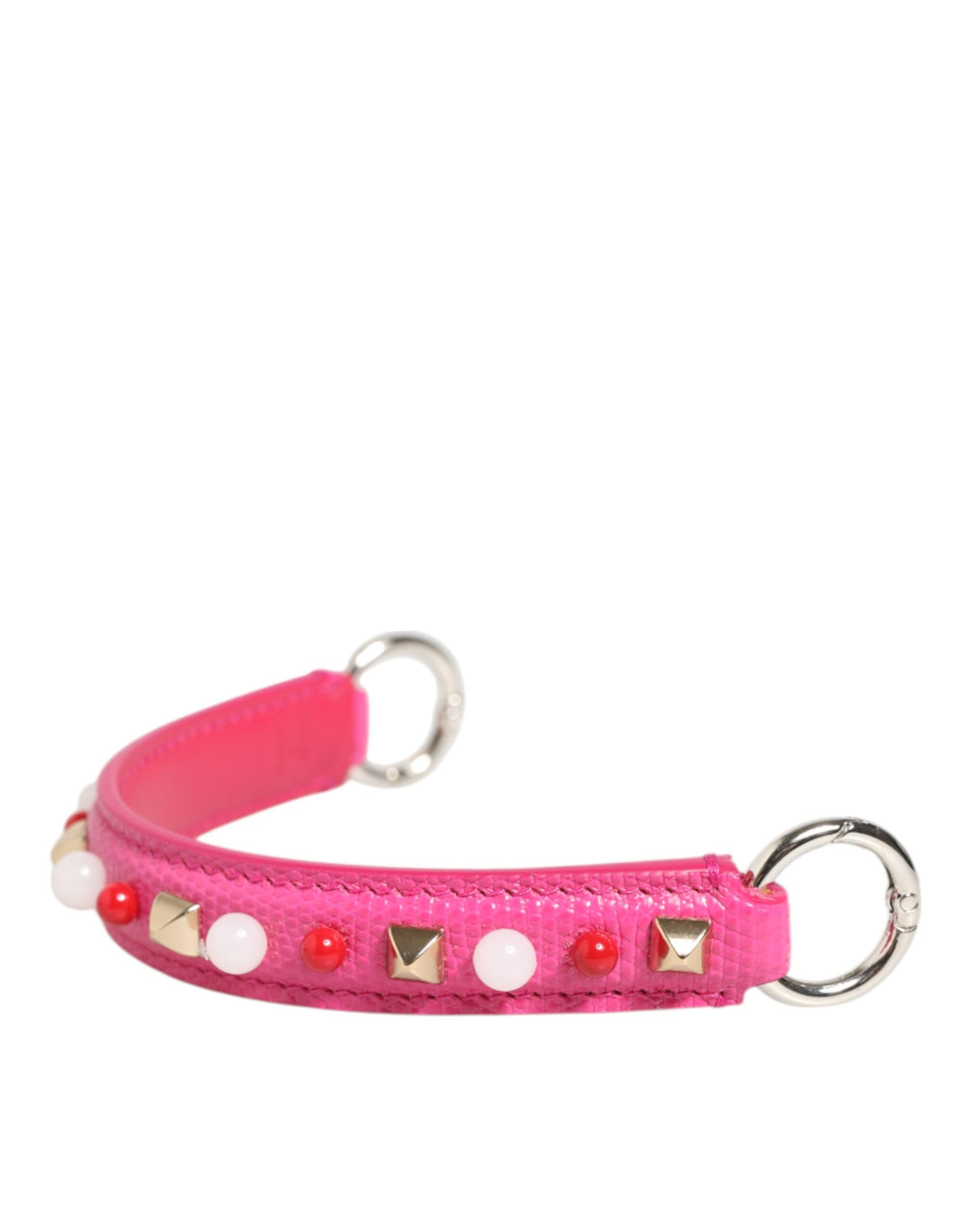 Dolce & Gabbana Calf Leather Shoulder Strap - Gold Pink Red Silver White
