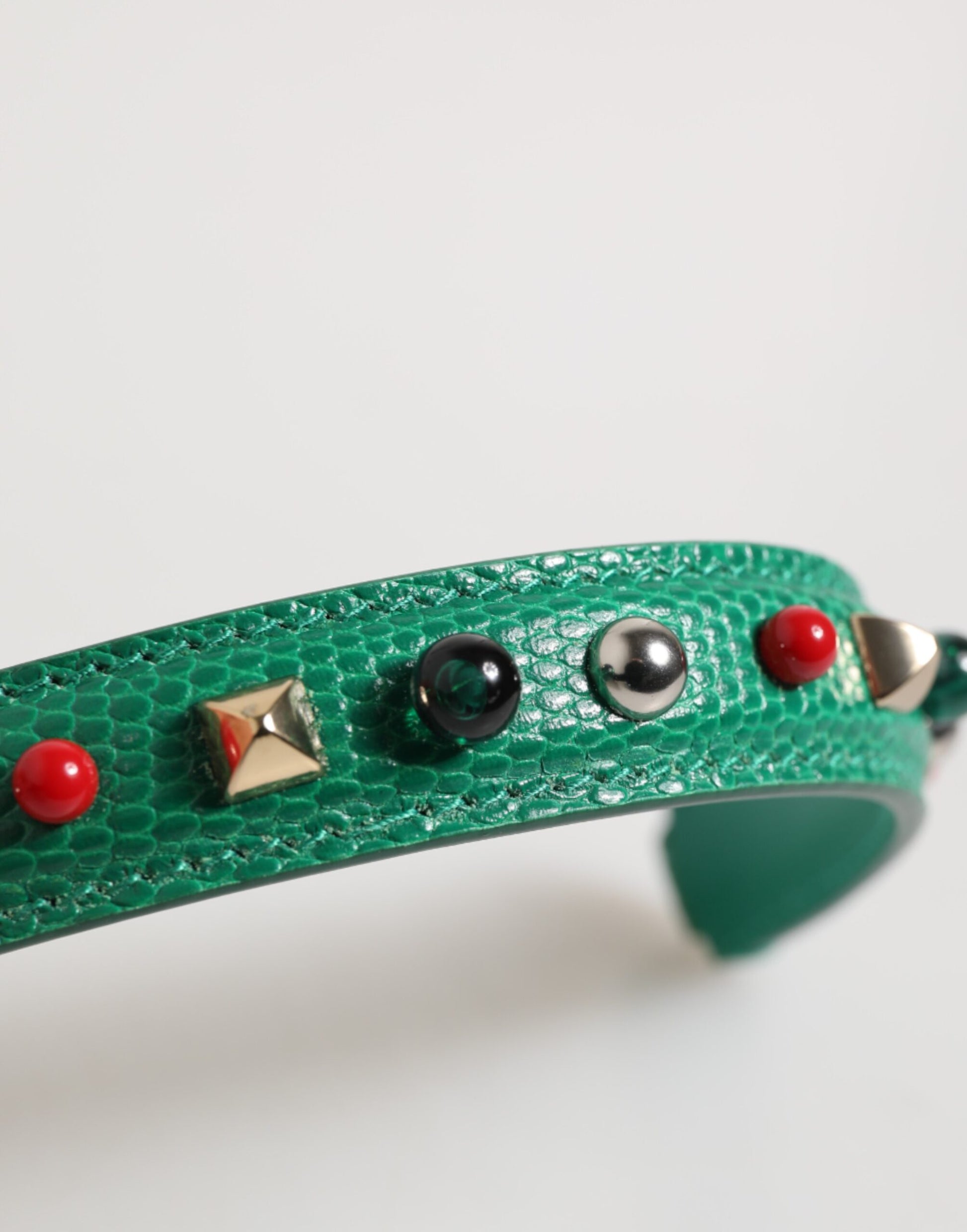 Shoulder Strap by Dolce & Gabbana for women in calf leather green features a chic design, presenting a refined view of the Calf Leather Shoulder Strap with a chic finish.