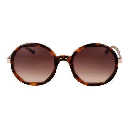 Sunglasses by Sandro for women in gradient, blue & brown features an ethereal full-rim square frame design with brown coloured frame frames and category-3-dark-tint gradient lens for a ethereal finish.