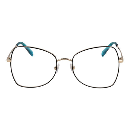 Eyeglasses Frames by Emilio Pucci for women in black features a refined silhouette, showcasing a refined black coloured frame and full-frame frame design for a sophisticated, premium look.