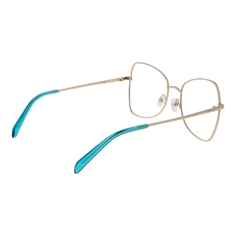 Eyeglasses Frames by Emilio Pucci for women in black showcases a refined full-frame frame design with a refined black coloured frame finish for a refined and sophisticated look.