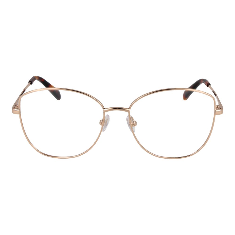 Eyeglasses Frames by Emilio Pucci for women in rose-gold showcases a refined full-frame frame design with a refined rose-gold coloured frame finish for a refined and sophisticated look.