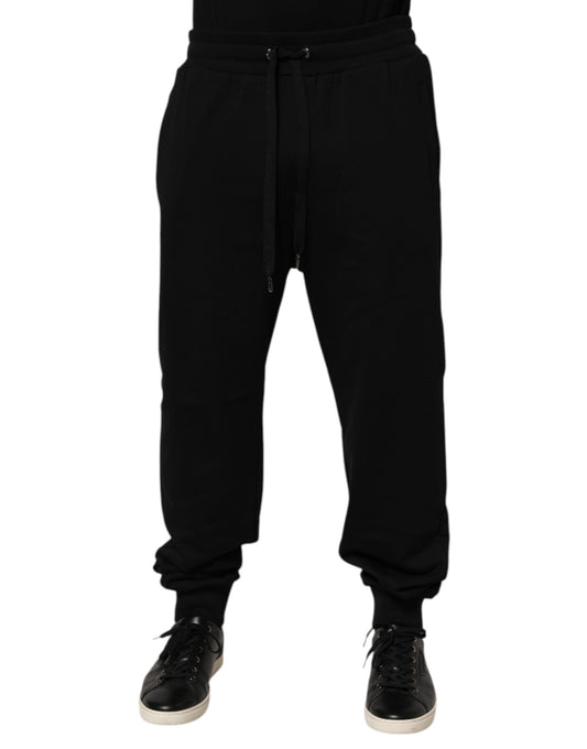 Dolce & Gabbana Men's Athletic Cotton Jogger Sweatpants - Black