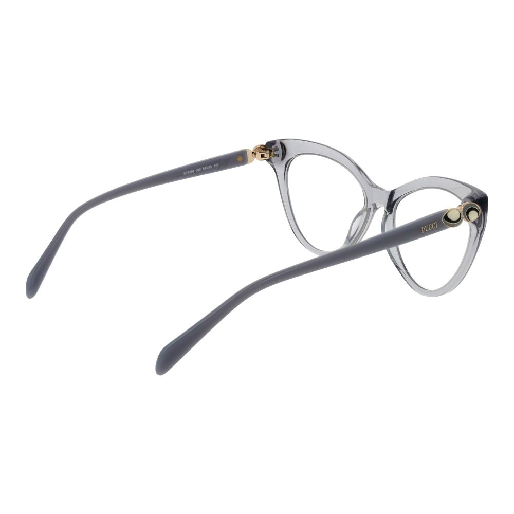 Eyeglasses Frames by Emilio Pucci for women in gray features an refined silhouette, showcasing the refined gray coloured frame and sophisticated full-frame frame design.