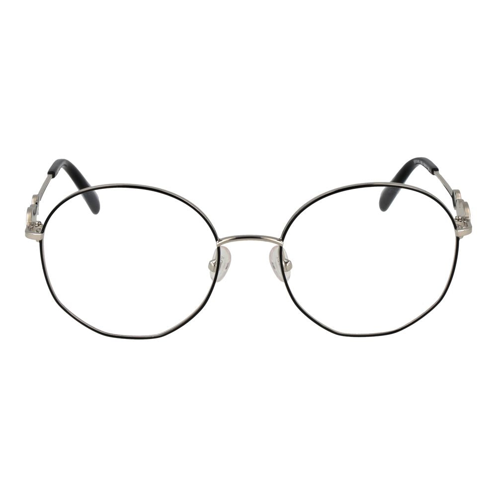 Eyeglasses Frames by Emilio Pucci for women in metal black showcases a refined full-frame frame design with a refined black coloured frame finish for a refined and sophisticated look.