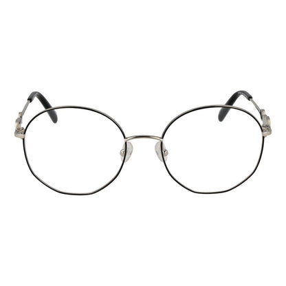 Eyeglasses Frames by Emilio Pucci for women in metal black showcases a refined full-frame frame design with a refined black coloured frame finish for a refined and sophisticated look.