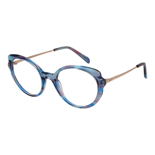 Eyeglasses Frames by Emilio Pucci for women in plastic blue features a refined silhouette, showcasing a refined blue coloured frame and full-frame frame design for a sophisticated, premium look.