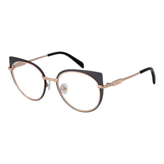 Eyeglasses Frames by Emilio Pucci for women in and rose-gold showcases a refined silhouette, detailed with a rose-gold coloured frame finish and a sophisticated full-frame frame design.