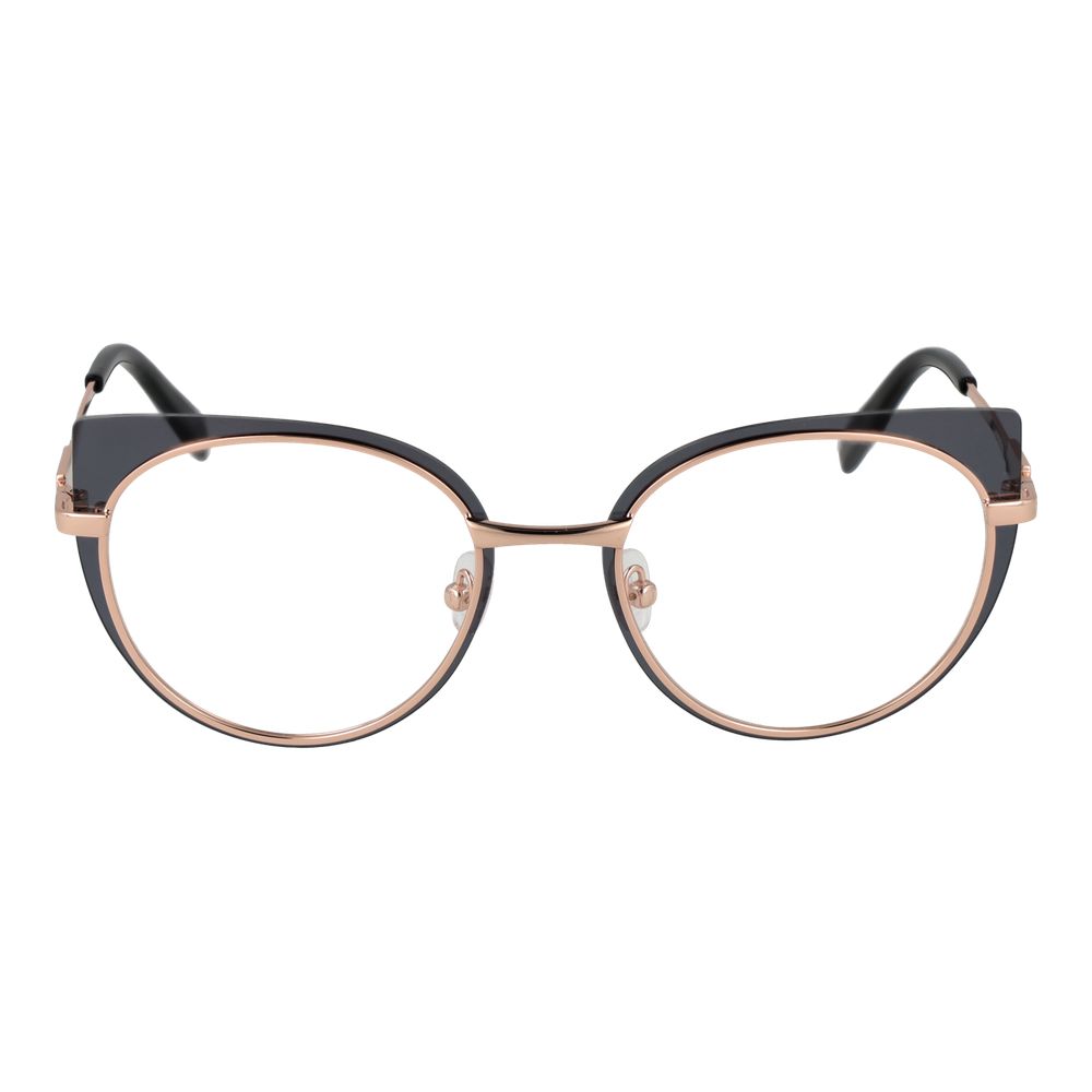 Eyeglasses Frames by Emilio Pucci for women in rose-gold features an refined silhouette, showcasing a sophisticated rose-gold coloured frame and refined full-frame frame design for a refined look.