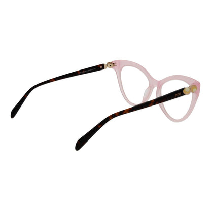 Eyeglasses Frames by Emilio Pucci for women in plastic and pink showcases a refined silhouette, detailed with a rose coloured frame finish and a sophisticated full-frame frame design.