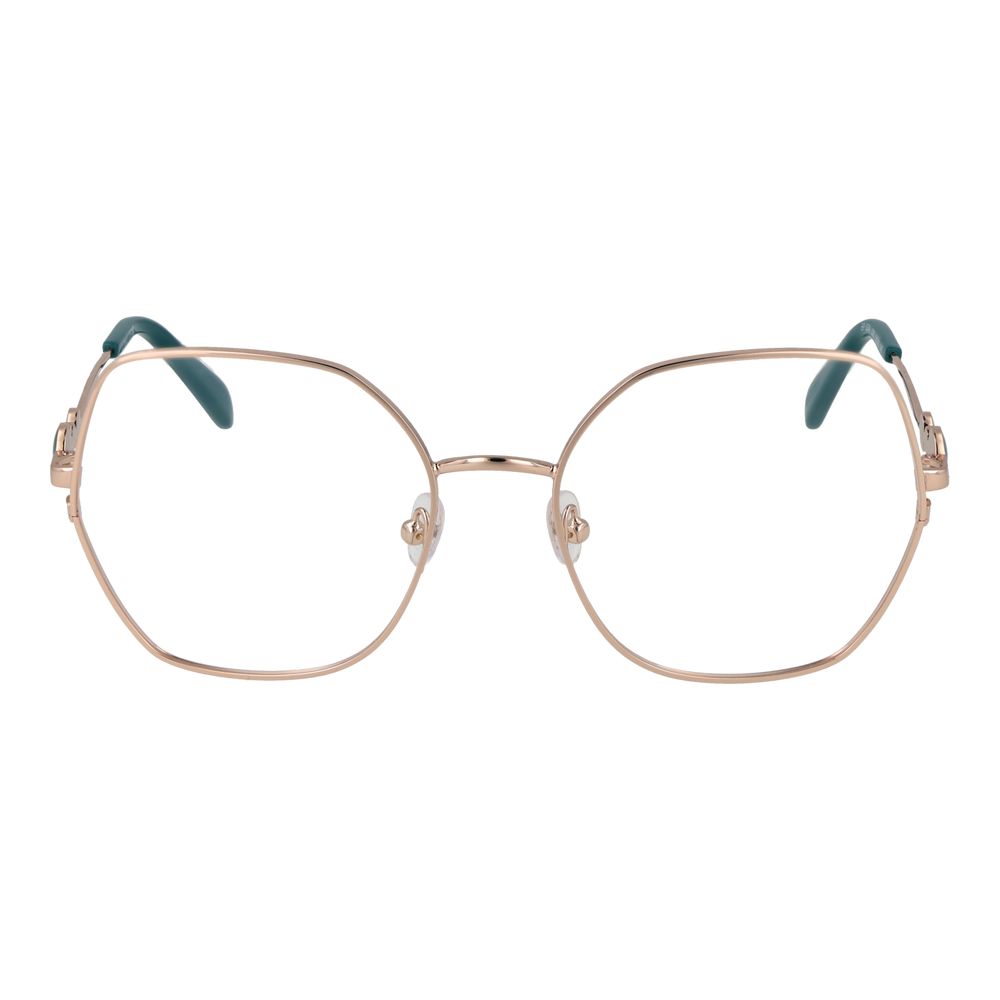 Eyeglasses Frames by Emilio Pucci for women in metal and rose-gold showcases an refined full-frame frame design featuring a sophisticated rose-gold coloured frame for an refined and refined aesthetic.