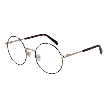 Eyeglasses Frames by Emilio Pucci for women in metal black features a refined silhouette, showcasing a refined black coloured frame and full-frame frame design for a sophisticated, premium look.