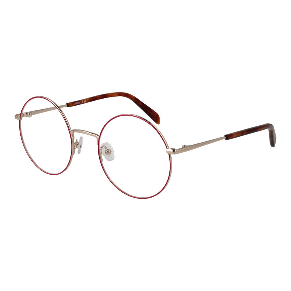 Eyeglasses Frames by Emilio Pucci for women in metal purple features an refined silhouette, showcasing a sophisticated purple coloured frame and refined full-frame frame design for a refined look.
