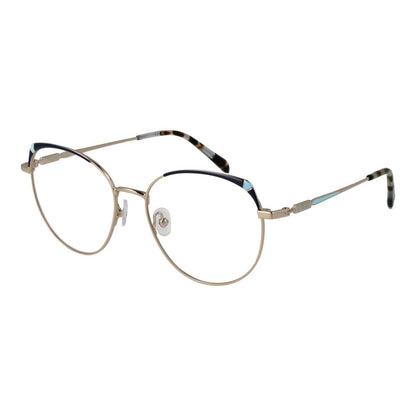 Eyeglasses Frames by Emilio Pucci for women in metal gold features a refined silhouette, showcasing a refined gold coloured frame and full-frame frame design for a sophisticated, premium look.